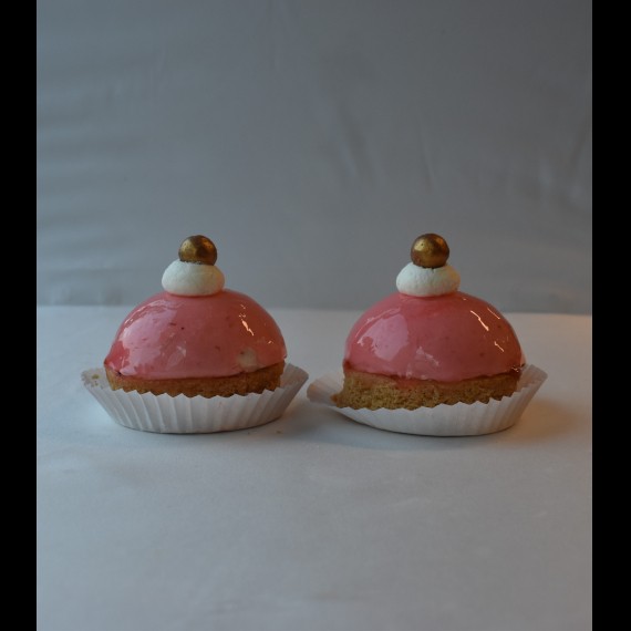 Bolgebak kwark aardbei (10 stuks)